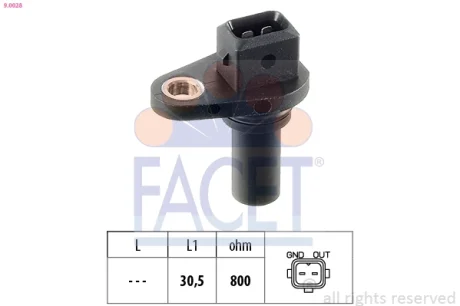 Датчик швидкості Golf III/IV/Passat B5 (АКПП) Facet 9.0028