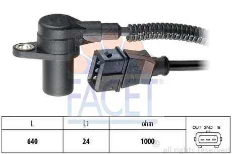 Датчик колінвала JUMPER/DUCATO/ Iveco DAILY III/BOXER 2.8D 99- Facet 9.0301