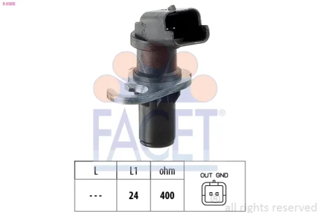 Датчик положення колінвала Citroen Berlingo / Peugeot Partner 1.6 i 00-> Facet 9.0305