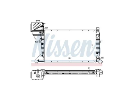 Радіатор охолодження двигуна Sprinter ОМ611-612 00-06 Fast FT55555