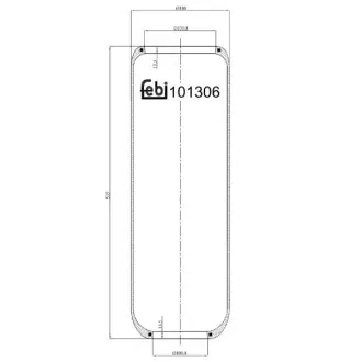 Пневмоподушка VOLVO F10, F12, F16, FH12, FH16, FL10, FL12, FL7, FM10, FM12, FM7 08.77- FEBI BILSTEIN 101306
