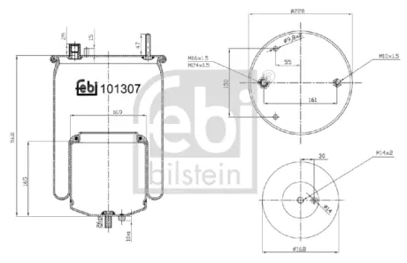 Сильфон пневматичної підвіски FEBI BILSTEIN 101307