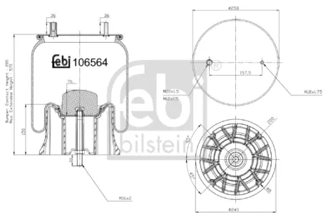 Пневмоподушка SAF FEBI BILSTEIN 106564
