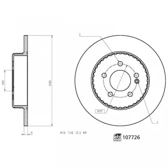FEBI DB диск гальмівний задній W205 FEBI BILSTEIN 107726