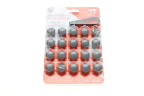 Ковпачок болта диска колісного VW/Audi/Seat 87- (к-кт) (зі знімачем) (сірий) FEBI BILSTEIN 175497