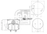 Пневмоподушка VOLVO 7900, 8300, 8500, 8700, 8900, 9300, 9400, 9500, 9700, 9900, B11, B12, B5, B8, B9 01.97- FEBI BILSTEIN 176407 (фото 1)