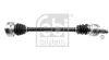 Піввісь (задня) (R) BMW 1 (E81/E82/E87/E88)/3 (E90-E92) 04-13 (27z/665mm) FEBI BILSTEIN 181806 (фото 1)