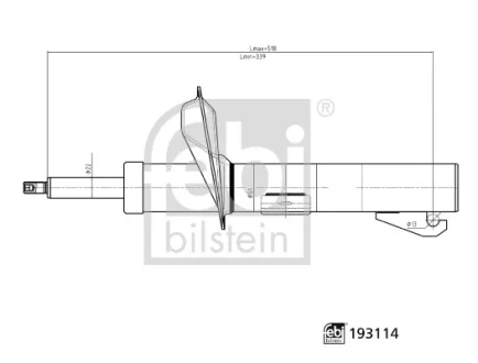 FEBI MITSUBISHI амортизатор газ.передн.L200 05- FEBI BILSTEIN 193114