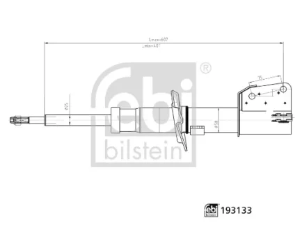FEBI NISSAN амортизатор газ.передн.Primastar,Renault Trafic II 01-,Opel Vivaro FEBI BILSTEIN 193133