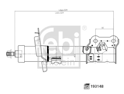 FEBI FORD амортизатор газ.передн. прав. B-MAX, FIESTA VI FEBI BILSTEIN 193148