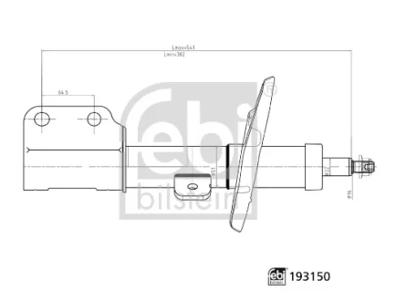 FEBI CITROEN амортизатор передній CITROEN JUMPY, SPACETOURER OPEL VIVARO C, ZAFIRA LIFE PEUGEOT EXPERT, TRAVELLER 1.5D-Electric 04.16- FEBI BILSTEIN 193150