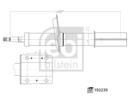 FEBI CITROEN амортизатор газ.передн.Jumper,Fiat Ducato 10-14 94- FEBI BILSTEIN 193239
