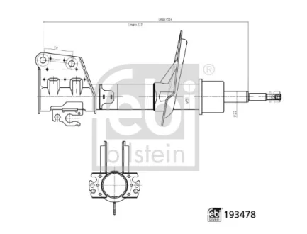 FEBI FIAT амортизатор газ.передн.Doblo 01- FEBI BILSTEIN 193478
