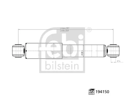 FEBI DB амортизатор газ.задн.Vito 03- FEBI BILSTEIN 194150