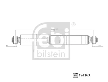 FEBI DB амортизатор газ.задн. 4.6-5t Sprinter,VW Crafter 06- FEBI BILSTEIN 194163