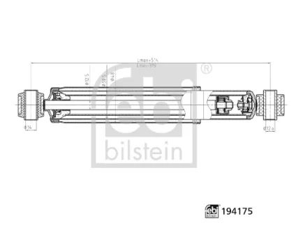 FEBI DB амортизатор газ.задн. 207D-310D BM601, Sprinter,LT28-46 95- FEBI BILSTEIN 194175
