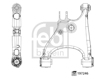 Важіль підвіски,задня вісь Лів/Прав (нижн) TESLA MODEL S, MODEL X Electric 09.12- FEBI BILSTEIN 197246