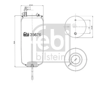 Пневмоподушка RVI MAGNUM, PREMIUM 10.92- FEBI BILSTEIN 35676
