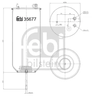 Пневмоподушка RVI KERAX, MAGNUM, MIDLUM, PREMIUM, PREMIUM 2 09.90- FEBI BILSTEIN 35677