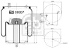 Пневмоподушка RVI C, D, MAGNUM, MIDLUM, PREMIUM, PREMIUM 2, T VOLVO FE, FE II 09.90- FEBI BILSTEIN 39907 (фото 1)