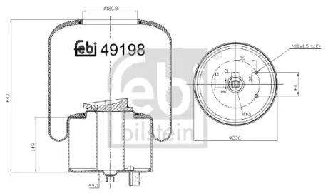 Сильфон пневматичної підвіски FEBI BILSTEIN 49198