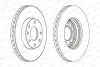Комплект гальмівних дисків (2 шт) передн Лів/Прав CHEVROLET ASTRA, CORSA OPEL ASTRA G, ASTRA G CLASSIC, ASTRA G/KOMBI, ZAFIRA A 1.2-2.0D 08.94-12.11 FERODO DDF1041C (фото 2)