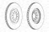 Комплект гальмівних дисків (2 шт) передн Лів/Прав AUDI A1, A3, TT SEAT IBIZA III, IBIZA IV, IBIZA IV SC, IBIZA IV ST, LEON, TOLEDO II SKODA OCTAVIA I, OCTAVIA II, SUPERB II 1.4-3.2 08.93-10.18 FERODO DDF1118C (фото 2)