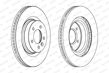 Гальмівний диск передн лів/прав LAND ROVER DISCOVERY III, RANGE ROVER SPORT I 4.4 07.04-03.13 Ferodo DDF1432C1
