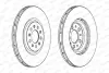 Диск гальмівний передн Лів/Прав ALFA ROMEO 159, BRERA, GIULIETTA, GIULIETTA/HATCHBACK, SPIDER CHRYSLER 200 JEEP CHEROKEE 1.4-3.2 09.05- FERODO DDF1455C-1 (фото 1)