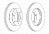 Гальмівні диски 2шт передн лів/прав TOYOTA FORTUNER, HILUX VII, HILUX VIII 2.4D/2.5D/3.0D 11.04- Ferodo DDF1783C (фото 2)