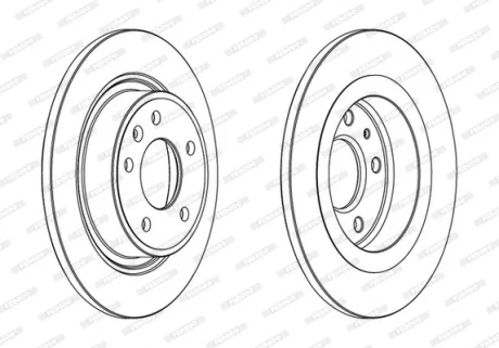 Гальмівні диски 2шт задн лів/прав CHEVROLET CRUZE, ORLANDO, VOLT OPEL AMPERA, ASTRA J, ASTRA J GTC, CASCADA, ZAFIRA C 1.3D-2.0D 05.09- Ferodo DDF1871C