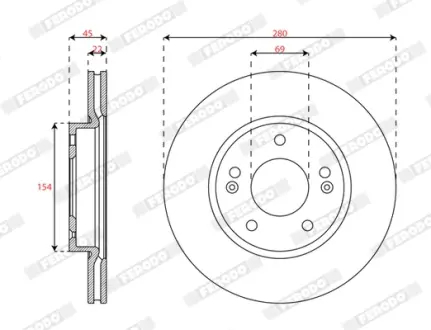 Диск гальмівний FERODO DDF3056C