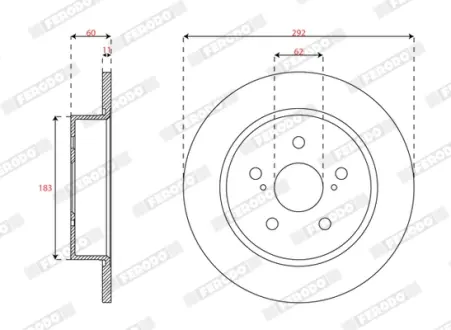 Диск гальмівний FERODO DDF3112C