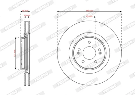 Гальмівний диск FERODO DDF3171C-1