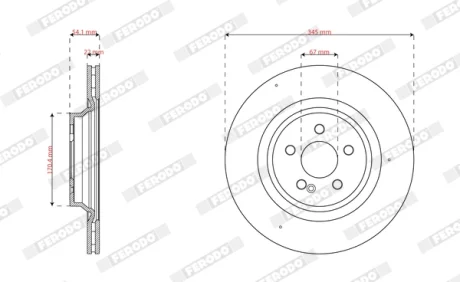 Диск гальмівний FERODO DDF3204C