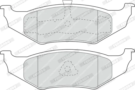 Гальмівні колодки задн(із замком), CHRYSLER 300M, CIRRUS, CONCORDE, LE BARON, LHS, NEON, NEON II, NEW YORKER, PT CRUISER, SARATOGA, SEBRING, STRATUS, VISION, VOYAGER III 1.6-3.8 09.86- Ferodo FDB1099