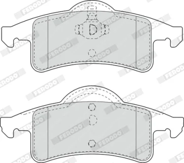 Гальмівні колодки задн(із замком), JEEP CHEROKEE, GRAND CHEROKEE II 2.5-4.7 01.88-09.05 Ferodo FDB1524