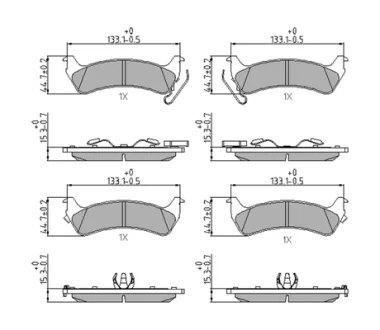 Гальмівні колодки задн, JEEP GRAND CHEROKEE I 2.5D-5.9 09.91-04.99 Ferodo FDB1549