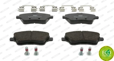 Комплект гальмівних колодок передн, FORD B-MAX, FIESTA, FIESTA VI, TOURNEO COURIER B460, TRANSIT COURIER B460 SUZUKI SWIFT V 1.0-1.6D 01.09- Ferodo FDB4612