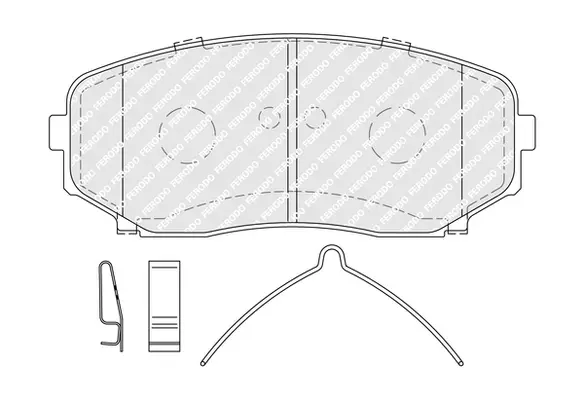 Комплект гальмівних колодок передн, MAZDA -7, -9 MITSUBISHI ECLIPSE CROSS, GRANDIS, L200 / TRITON, OUTLANDER III, PAJERO PININ I 1.5-3.7 10.99 Ferodo FDB5285 (фото 1)