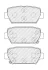 Комплект гальмівних колодок задн, MITSUBISHI ECLIPSE CROSS 1.5/2.0/2.2D 10.17- FERODO FDB5406 (фото 2)