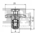 Кліпса кріплення обшивки дверей (к-кт 5 шт) Citroen C1/C3/C4/C5/C6/C8/Peugeot 307/308/406/807 95- Fischer Automotive One (FA1) 21-30003.5 (фото 2)