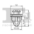 Кліпса кріплення обшивки (к-кт 5 шт) Renault Clio 05-14 FA1 22-40020.5 (фото 2)
