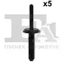 Кліпса кріплення підкрильника (к-кт 5шт) BMW X5 (E70) 07-13 Fischer Automotive One (FA1) 25-20001.5 (фото 1)