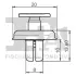 Кліпса кріплення бампера переднього (к-кт 5шт) MB/Honda/Mitsubishi/Smart Fischer Automotive One (FA1) 74-20002.5 (фото 2)