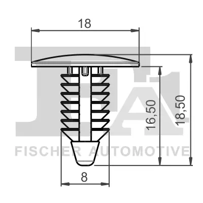 Кліпса кріплення накладки порога (к-кт 5шт) Hyundai Accent III 05- FA1 89-10002.5 (фото 1)