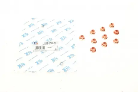 Гайка (M7x1.0) c буртиком самоконтрольна (к-кт 10шт) (SW11) Fischer Automotive One (FA1) 988-0702.10