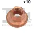 FISCHER Гайка M8 SiMu SW10FL Cu (OE - 035805,849928,4403640,4420282,4420881) Fischer Automotive One (FA1) 988-0806.10 (фото 1)