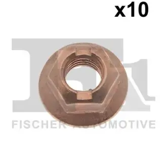 FISCHER Гайка M10x1.5 SiMu SW15 FL Cu (OE - 035578,350944,854976,1061984,1381962) (з мідним покриттям) Fischer Automotive One (FA1) 988-1001.10