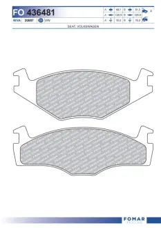 Тормозные колодки FOMAR FO 436481
